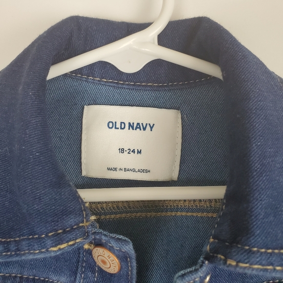 Old Navy Girls Dark Wash Jean Jacket 18-24M - Picture 3 of 5
